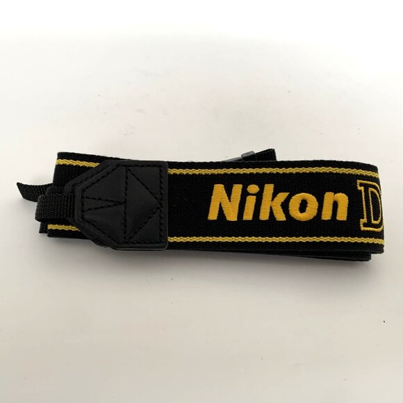 Original Nikon D2X DSLR Camera Neck Strap New Genuine Shoulder Black Yellow OEM - Picture 4 of 5